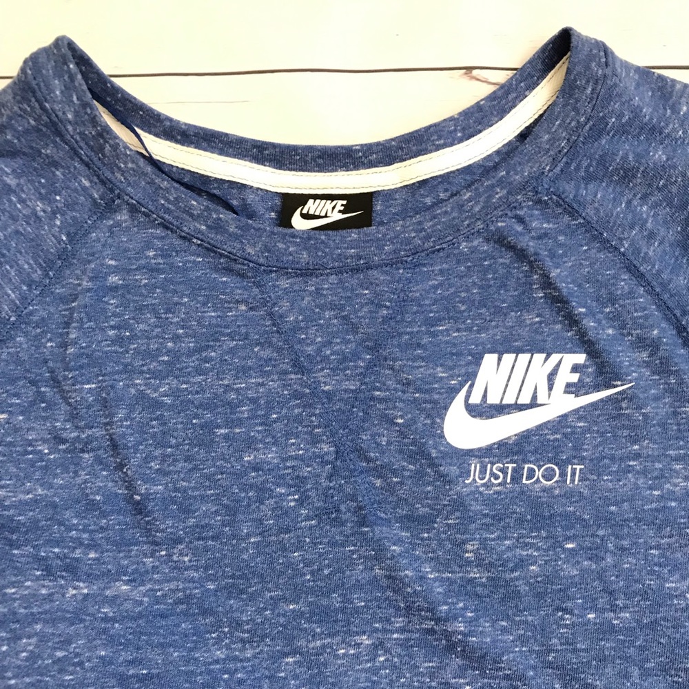 Heather Blue Nike Knit Sweat Shirts - Picture 4 of 7